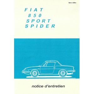Notice d' entretien Sport Spider 1969