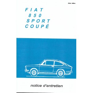 Notice d'entretien Sport Coupé 1969
