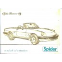Notice d' entretien Alfa Roméo Spider 1986