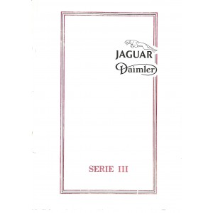 Manuel de Réparation Jaguar XJ. Série 3