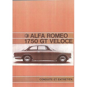 notice d' entretien Alfa Roméo 1750 GTV