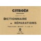 Dictionnaire de réparation pour 15 cv Six H