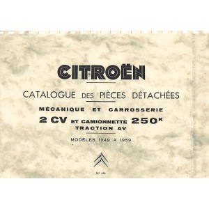 Catalogue de pièces 1949-1959