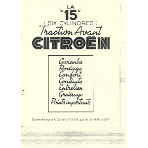 notice-d-entretien-1951-pour-15-6-cyl-citroen-traction