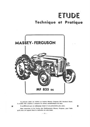 Massey - Ferguson MF 835, étude technique